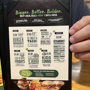 Beef 'O' Brady's - Weekly menu - American Near Me - St. Cloud, Florida