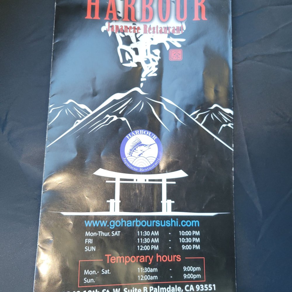 Harbour - Menu - Japanese Near Me - Palmdale, California