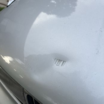 Aces Auto Body - Dent in hood from impact - Body Shops Near Me - Gardena, California Aces Auto Body - Dent in hood from impact - Body Shops Near Me - Gardena, California