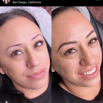 Beauty Babe Club - (Left) Before- No hair, (Right) After- Beautiful brows by Yesenia - Permanent Makeup Near Me - La Jolla, California Beauty Babe Club - (Left) Before- No hair, (Right) After- Beautiful brows by Yesenia - Permanent Makeup Near Me - La Jolla, California