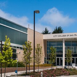 Paula Plessas-Hall, Instructor - The Front Entrance of the CCSF Wellness Center on Ocean Avenue (Cross street: Howth)