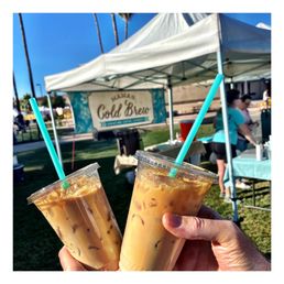 two glasses of iced coffee