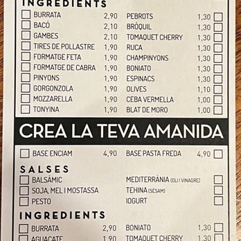 Pasta Market - Build your own pasta menu - Italian Near Me - Barcelona, B