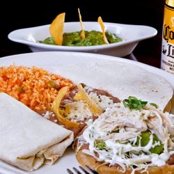 Mexico Restaurant - Burrito, Quesadilla, Sope Combo Dinner Entree