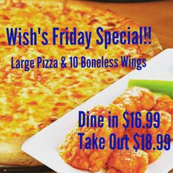 Wish's Bar and Grill - Pizza & Boneless Wing Fridays!!