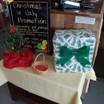 Treasure Marts Hudson - Christmas in July has begun! Come shop and enter for a chance to win the Surprise Box! One entry per person. Promotion ends July 31st. - Flea Markets Near Me - Hudson, Florida Treasure Marts Hudson - Christmas in July has begun! Come shop and enter for a chance to win the Surprise Box! One entry per person. Promotion ends July 31st. - Flea Markets Near Me - Hudson, Florida