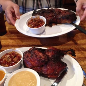 Cafe Telegraph - 1/2 smoked chicken w/pork steak in the background- best we have had at any restaurant! - Sports Bars Near Me - Saint Louis, Missouri Cafe Telegraph - 1/2 smoked chicken w/pork steak in the background- best we have had at any restaurant! - Sports Bars Near Me - Saint Louis, Missouri