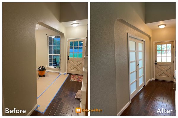 Leander dining room is now a home office. - This wonderful family needed a home office. We helped them transform their little used dining room into a great home office.