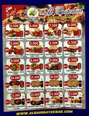 Menu photo 1 Al Rahmat Kebab Barcelona, B Menu photo 1 Al Rahmat Kebab Barcelona, B