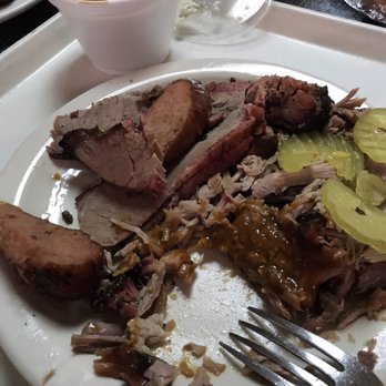 Bodacious Bar-B-Q - 3 combo plate. - Barbeque Near Me - Arlington, Texas