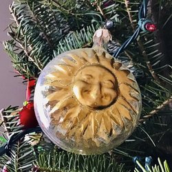 Not Your Average Antiques - A perfect glass sun Xmas ornament from Not Your Average Antiques.