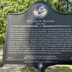 Tiedeman Park - Historical Marker by Georgia Historical Society on Malcolm R. Maclean