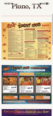 Menu photo 4 Kickin Crab Plano Plano, TX