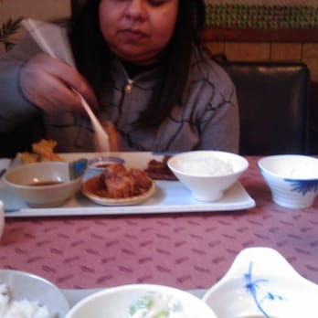 Restaurant Amachi - grace eating shumai lunch - Japanese Near Me - Whittier, California Restaurant Amachi - grace eating shumai lunch - Japanese Near Me - Whittier, California