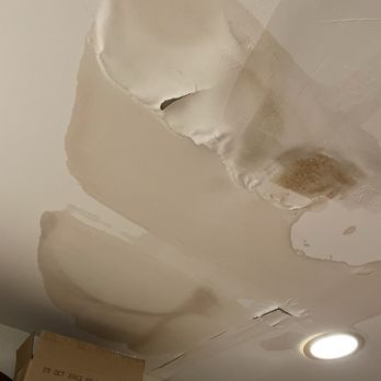 Crystal Restoration - Don's restoration team, Angel and crew were there the next morning ripping down the affected ceilings and installed dehumidifiers. - Damage Restoration Near Me - Portland, Connecticut Crystal Restoration - Don's restoration team, Angel and crew were there the next morning ripping down the affected ceilings and installed dehumidifiers. - Damage Restoration Near Me - Portland, Connecticut