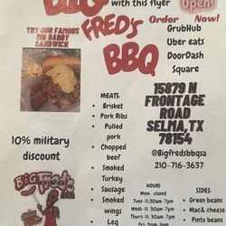 Menu, hours, and address