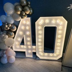Glitzed Parties + Events - Marquee number rentals huntersville, nc