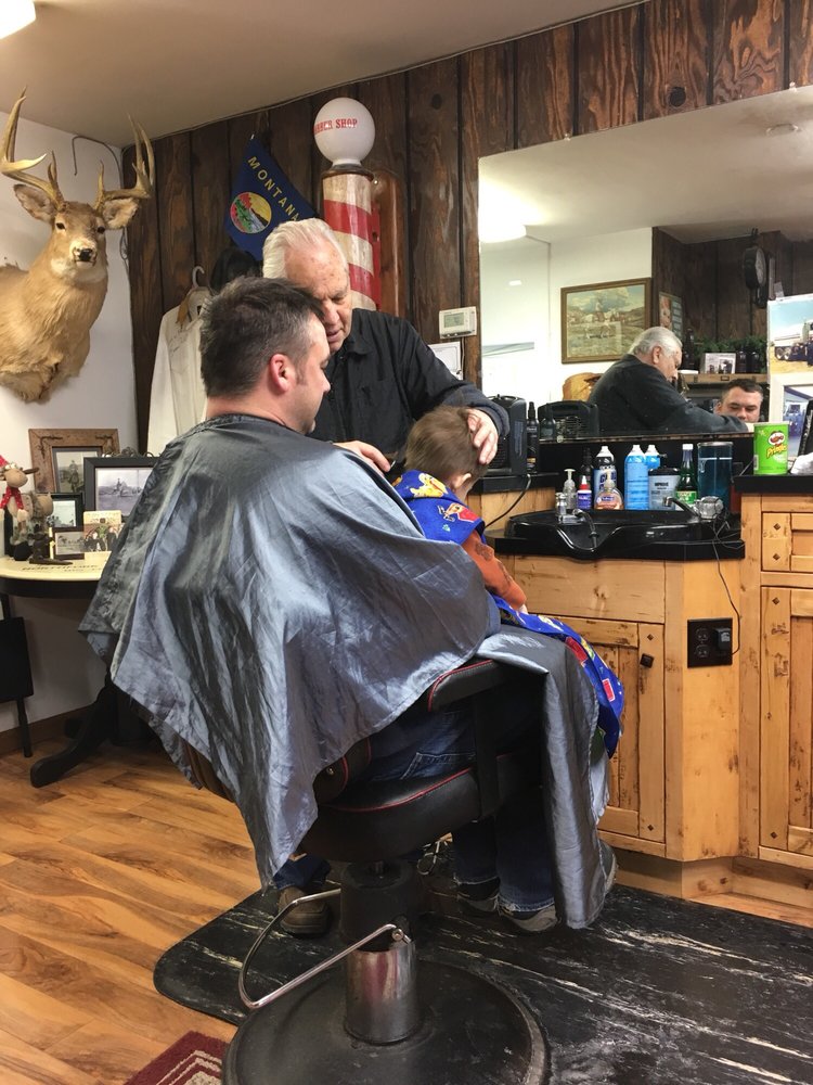 Columbia Falls Barbershop Logo