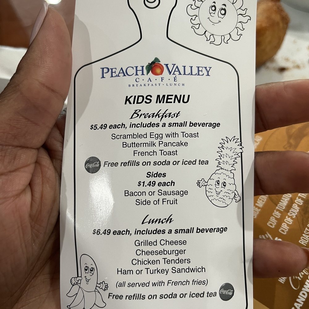 Peach Valley Cafe - Kids menu - Breakfast & Brunch Near Me - Maitland, Florida Peach Valley Cafe - Kids menu - Breakfast & Brunch Near Me - Maitland, Florida