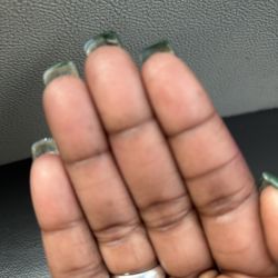 Gala Nails - Glob under middle finger and thumb!