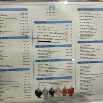 9 Rabbits Bakery - Drink Menu - Bakeries Near Me - Dallas, Texas 9 Rabbits Bakery - Drink Menu - Bakeries Near Me - Dallas, Texas