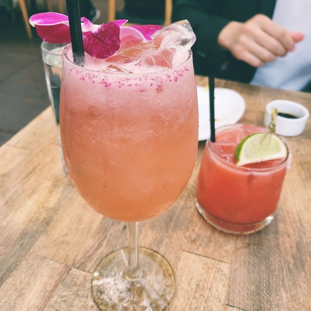 Sushi Lab Rooftop - Strawberry geisha ($16), ichigo margarita ($16) - Japanese Near Me - New York, New York