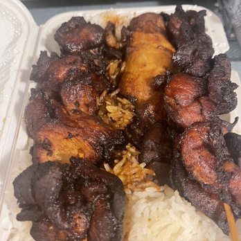 Teariffic Cafe - Teriyaki chicken on a stick with white rice. - Asian Fusion Near Me - California, Maryland Teariffic Cafe - Teriyaki chicken on a stick with white rice. - Asian Fusion Near Me - California, Maryland