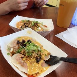 Angry dumplings... savory and filling. Angry dumplings... savory and filling.