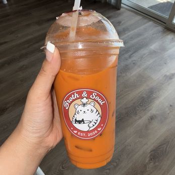 Broth & Soul - Thai Ice brick tea - Ramen Near Me - Stockton, California