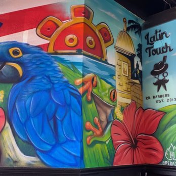 Latin Touch Barbershop - Puerto Rican wall mural - Barbers Near Me - Tampa, Florida Latin Touch Barbershop - Puerto Rican wall mural - Barbers Near Me - Tampa, Florida