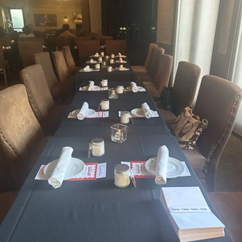 Yelp Elite Dinner Party: Spaghettini - Our table setup -- front by the stage. - Yelp Events Near Me - Seal Beach, California Yelp Elite Dinner Party: Spaghettini - Our table setup -- front by the stage. - Yelp Events Near Me - Seal Beach, California