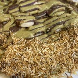 Dessert Lab - Dubai pistachio crepe with banana