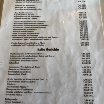 Waldesruh - Speisekarte - German Near Me - Sommerkahl, BY Waldesruh - Speisekarte - German Near Me - Sommerkahl, BY