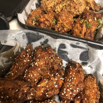 Chi-Kin - Sweet soy (front) Thai chili (middle) yuzu lemon pepper (back) - Korean Near Me - Orlando, Florida