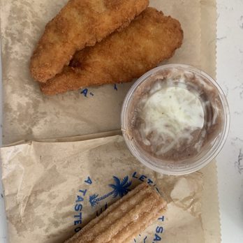 Rubio's Coastal Grill - Kids Chicken Tenders, beans, and churro - Mexican Near Me - Norco, California Rubio's Coastal Grill - Kids Chicken Tenders, beans, and churro - Mexican Near Me - Norco, California