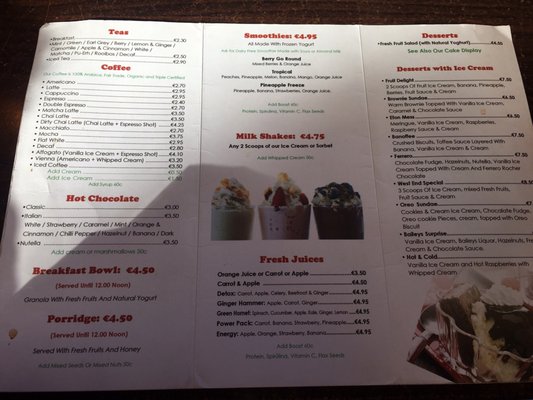Menu photo 1 The West End Temple Bar, D