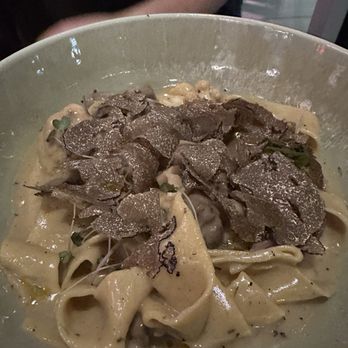 Lotte - Night special: pappardelle pasta with mushroom ragu and black truffle - New American Near Me - Wichita, Kansas Lotte - Night special: pappardelle pasta with mushroom ragu and black truffle - New American Near Me - Wichita, Kansas