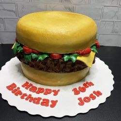 Wendy’s Sweet Tooth Confections - A cake that looks like cheeseburger.