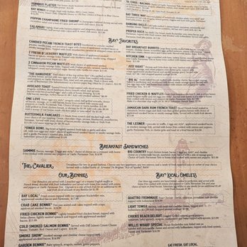 Bay Local Eatery - This is the Front Page of their Brunch Menu.  Photo taken July 4, 2026. - Breakfast & Brunch Near Me - Virginia Beach, Virginia