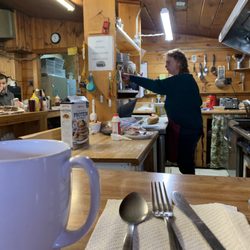 Amherst General Store - The kitchen and bar area.