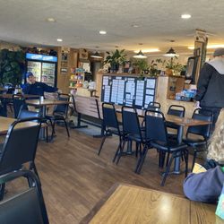 Jon's Roast Beef & Deli - Interior of shop from seating area.