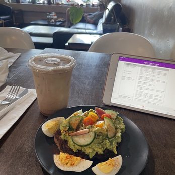 Inner Circle Cafe - Avocado Toast with Hard Boiled Egg and Chailoween (drink of the week) don't remember what it had but it was yummy - Coffee & Tea Near Me - Scottsdale, Arizona Inner Circle Cafe - Avocado Toast with Hard Boiled Egg and Chailoween (drink of the week) don't remember what it had but it was yummy - Coffee & Tea Near Me - Scottsdale, Arizona