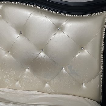 Fast & Great Upholstery - BEFORE PIC: Faux leather peeling off. - Furniture Reupholstery Near Me - Atlanta, Georgia Fast & Great Upholstery - BEFORE PIC: Faux leather peeling off. - Furniture Reupholstery Near Me - Atlanta, Georgia
