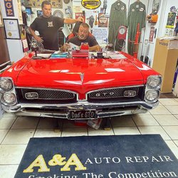A & A Auto Repair - Mike and his son, Xavier, "sharpening their pencils," as Mike often says, to give customers the best price.