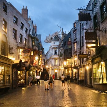 Universal Studios Florida - Nite time views of Diagon Alley - Amusement Parks Near Me - Orlando, Florida Universal Studios Florida - Nite time views of Diagon Alley - Amusement Parks Near Me - Orlando, Florida