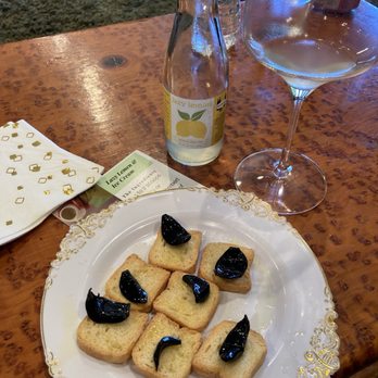 Lompoc Wine Factory - Lemon wine, toast with black garlic and evoo - Wineries Near Me - Lompoc, California Lompoc Wine Factory - Lemon wine, toast with black garlic and evoo - Wineries Near Me - Lompoc, California