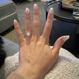 French tip with chrome French tip with chrome