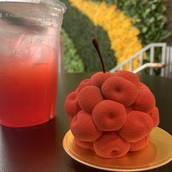 Jonquils Cafe & Bakery - Cherry Cake and Lime Hibiscus - Cafes Near Me - Boston, Massachusetts