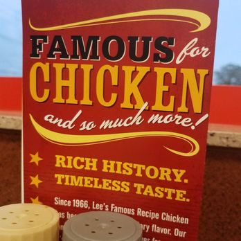 Lee's Famous Recipe Chicken - Sign - Fast Food Near Me - Belleville, Illinois Lee's Famous Recipe Chicken - Sign - Fast Food Near Me - Belleville, Illinois
