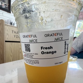 Grateful Juice Bar - a cup of fresh orange juice - Juice Bars & Smoothies Near Me - Fort Lauderdale, Florida Grateful Juice Bar - a cup of fresh orange juice - Juice Bars & Smoothies Near Me - Fort Lauderdale, Florida